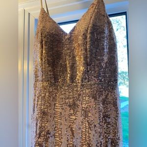Champagne colored party dress